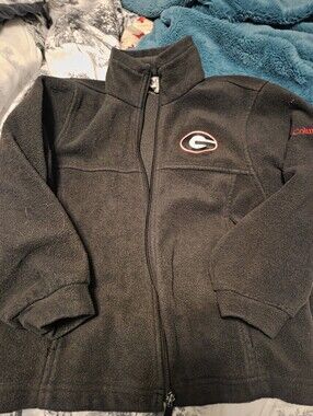 Columbia Kids Black Fleece Jacket with University of Georgia Size 8